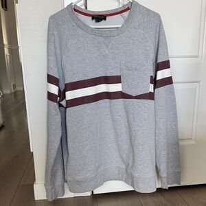 RW&CO. Gray and Maroon Crewneck Shirt